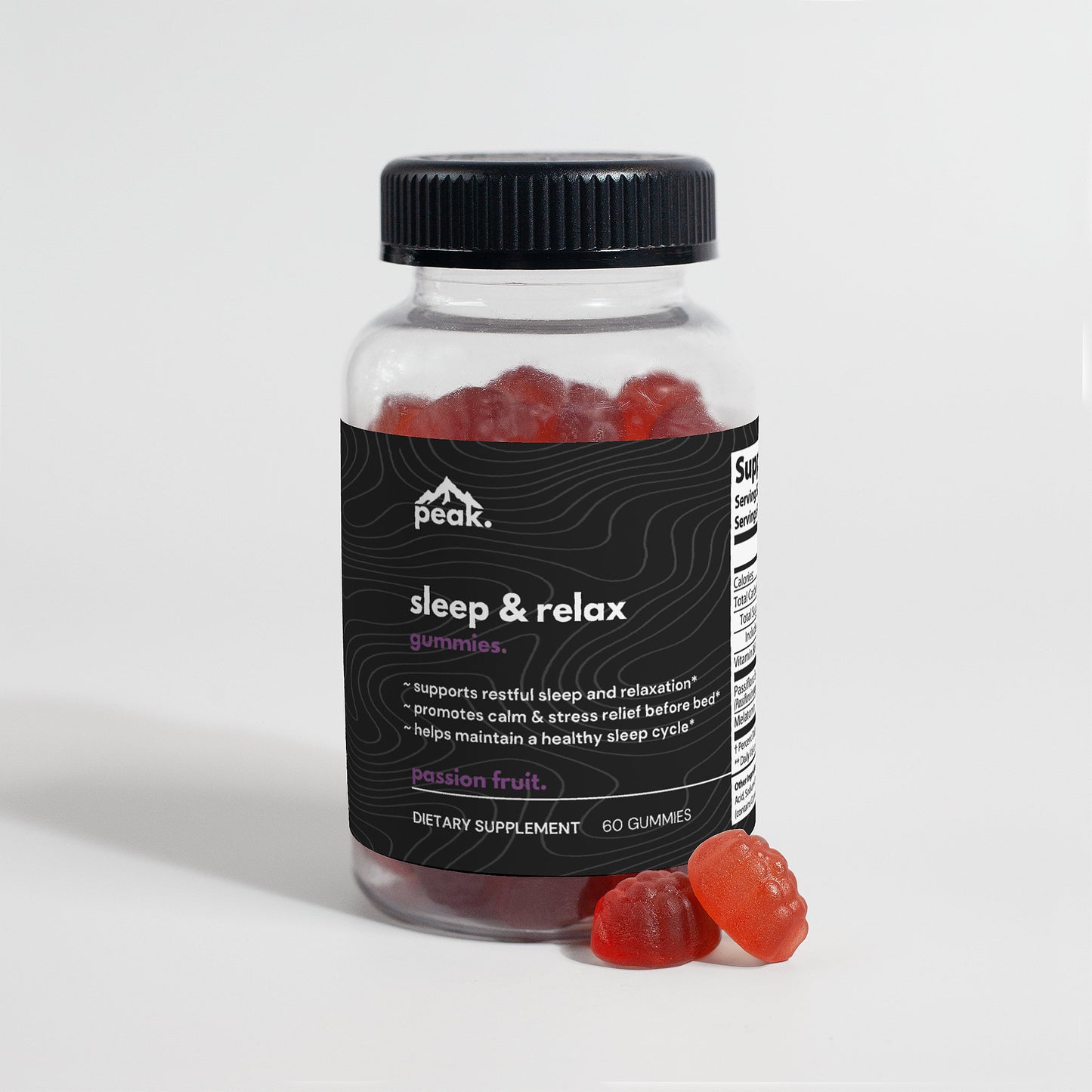 sleep & relax passion fruit gummies.