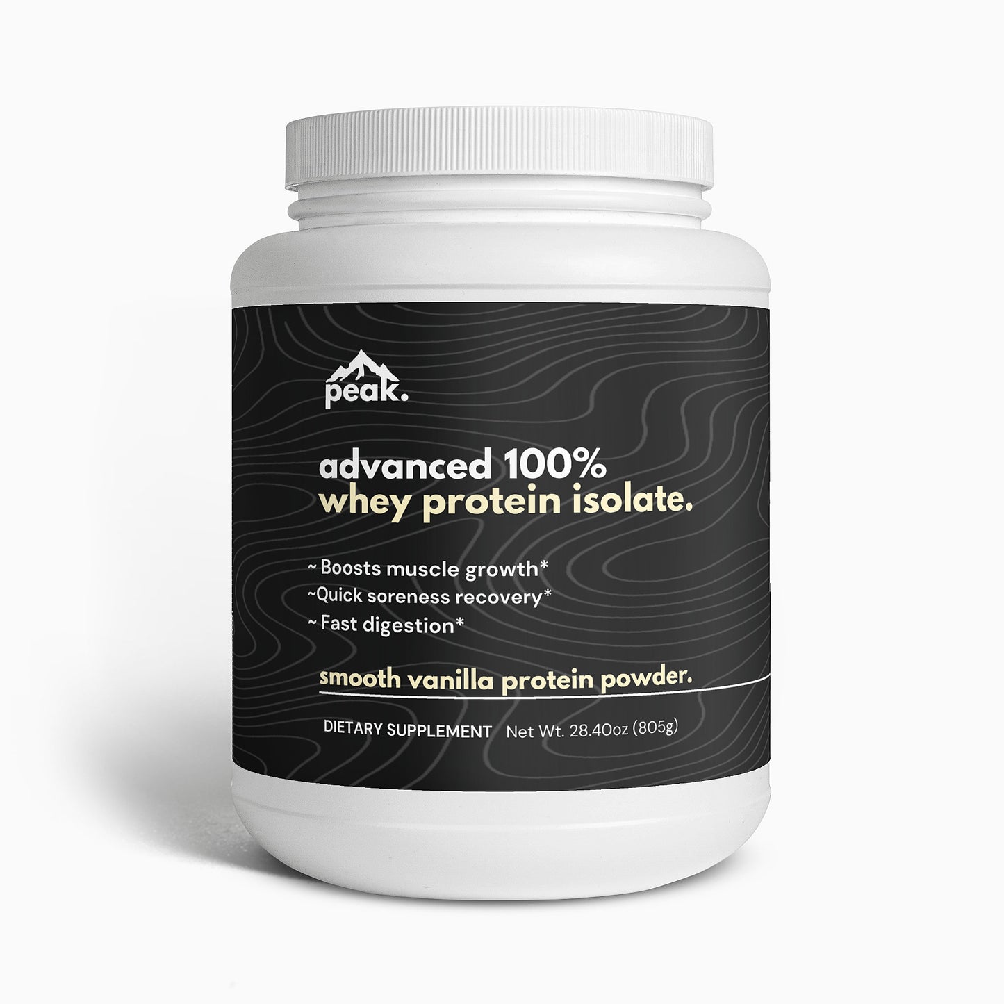 smooth vanilla advanced whey protein isolate.