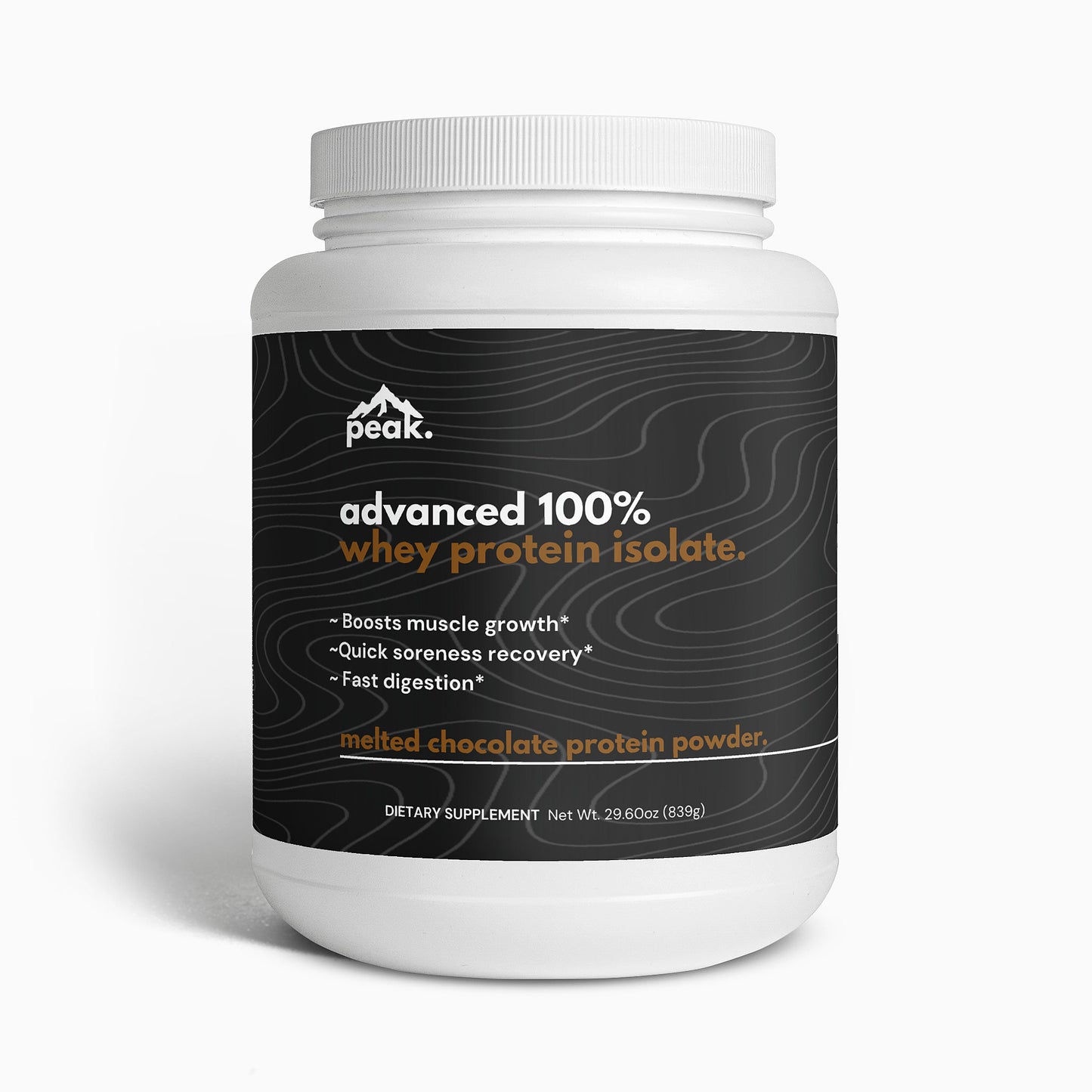 melted chocolate advanced whey protein isolate.