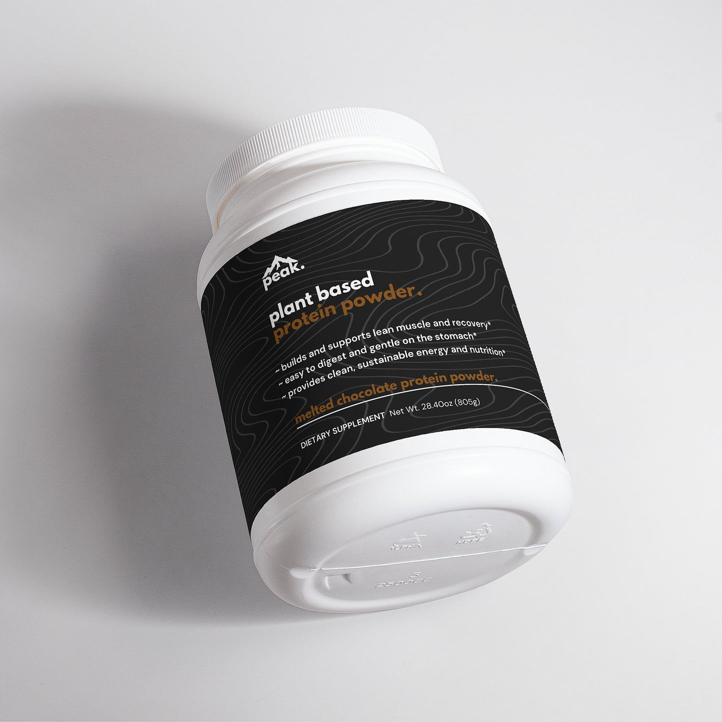 plant based melted chocolate protein powder.