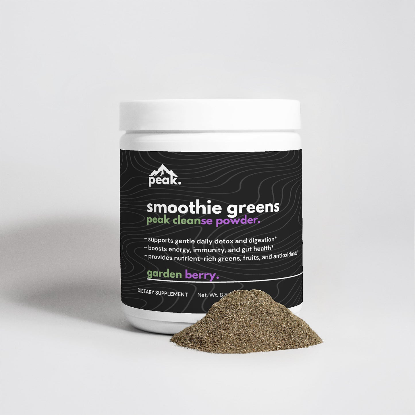 garden berry peak cleanse smoothie greens powder.