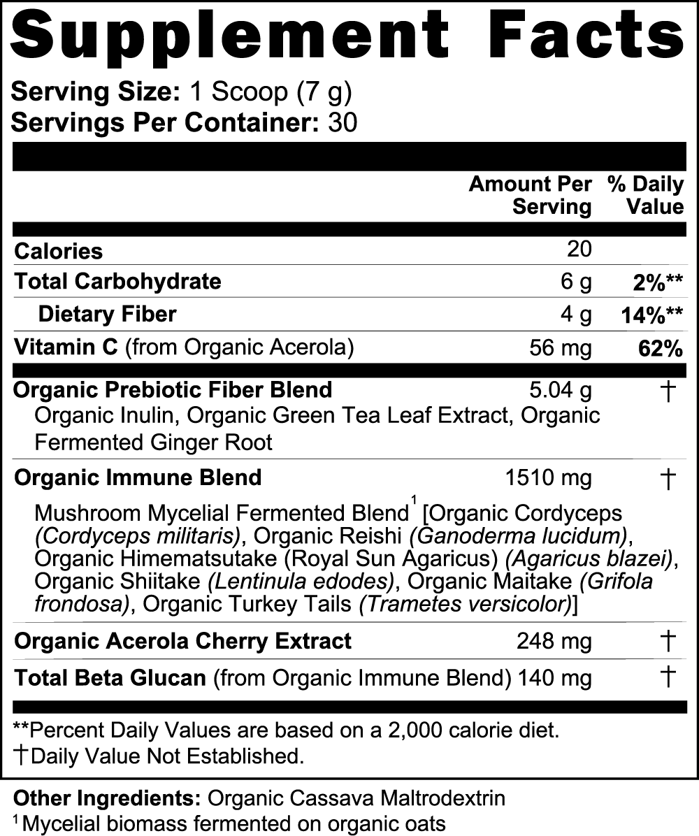 fermented mushroom blend.