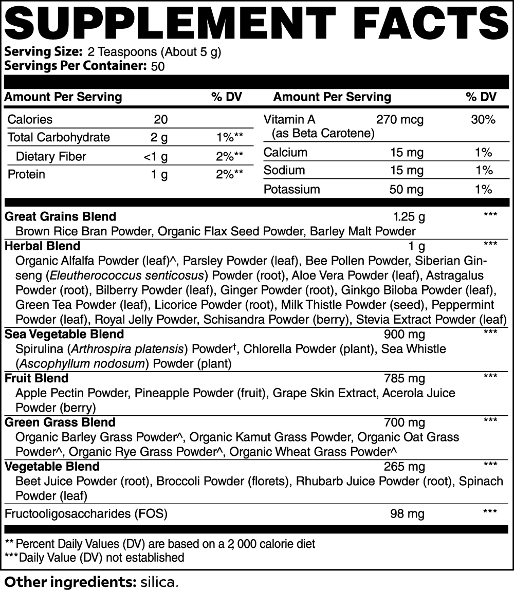 garden berry peak cleanse smoothie greens powder.