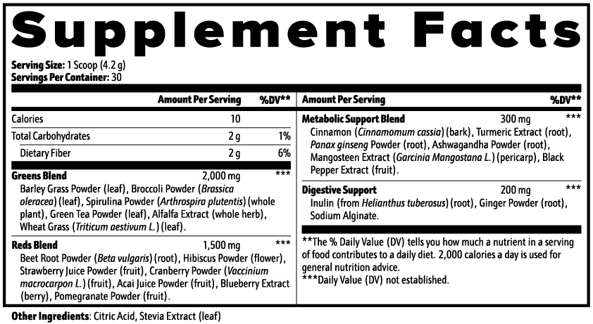 superfood greens powder.