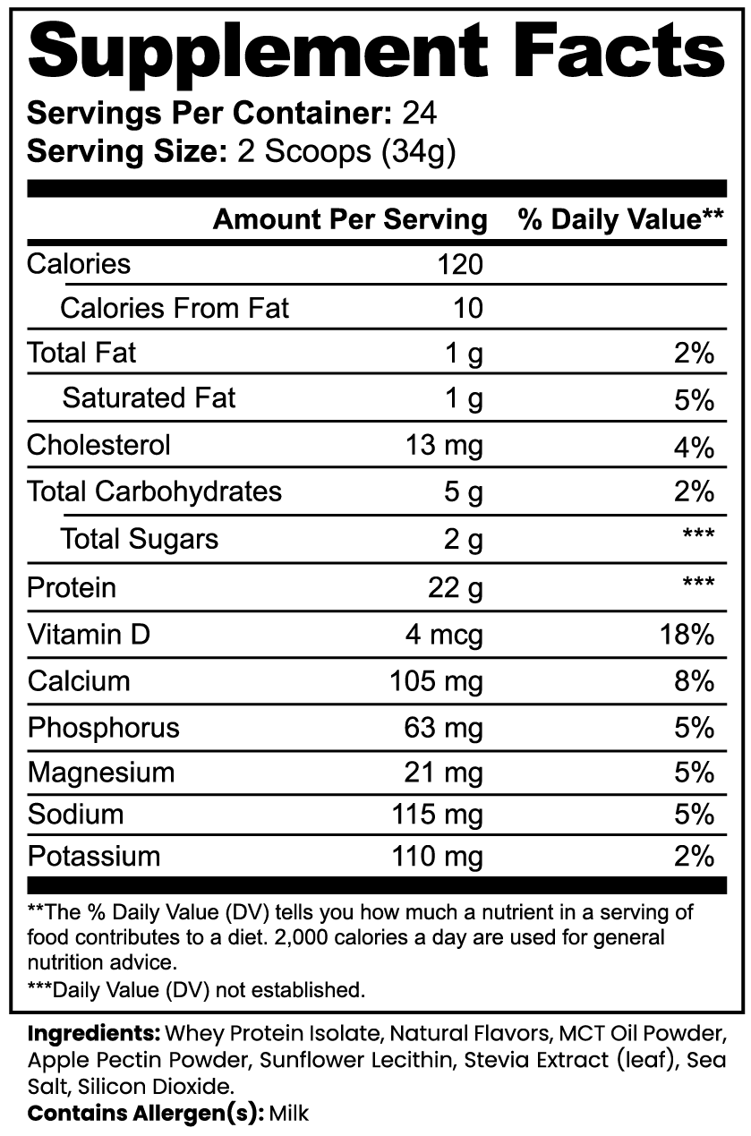 smooth vanilla advanced whey protein isolate.