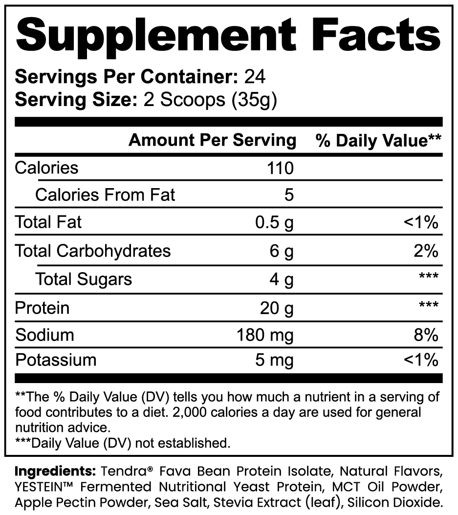 plant based protein powder - smooth vanilla.