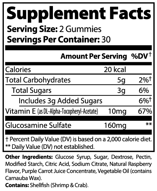 joint support wild raspberry gummies.