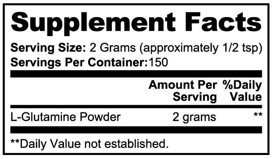 L-glutamine capsules.
