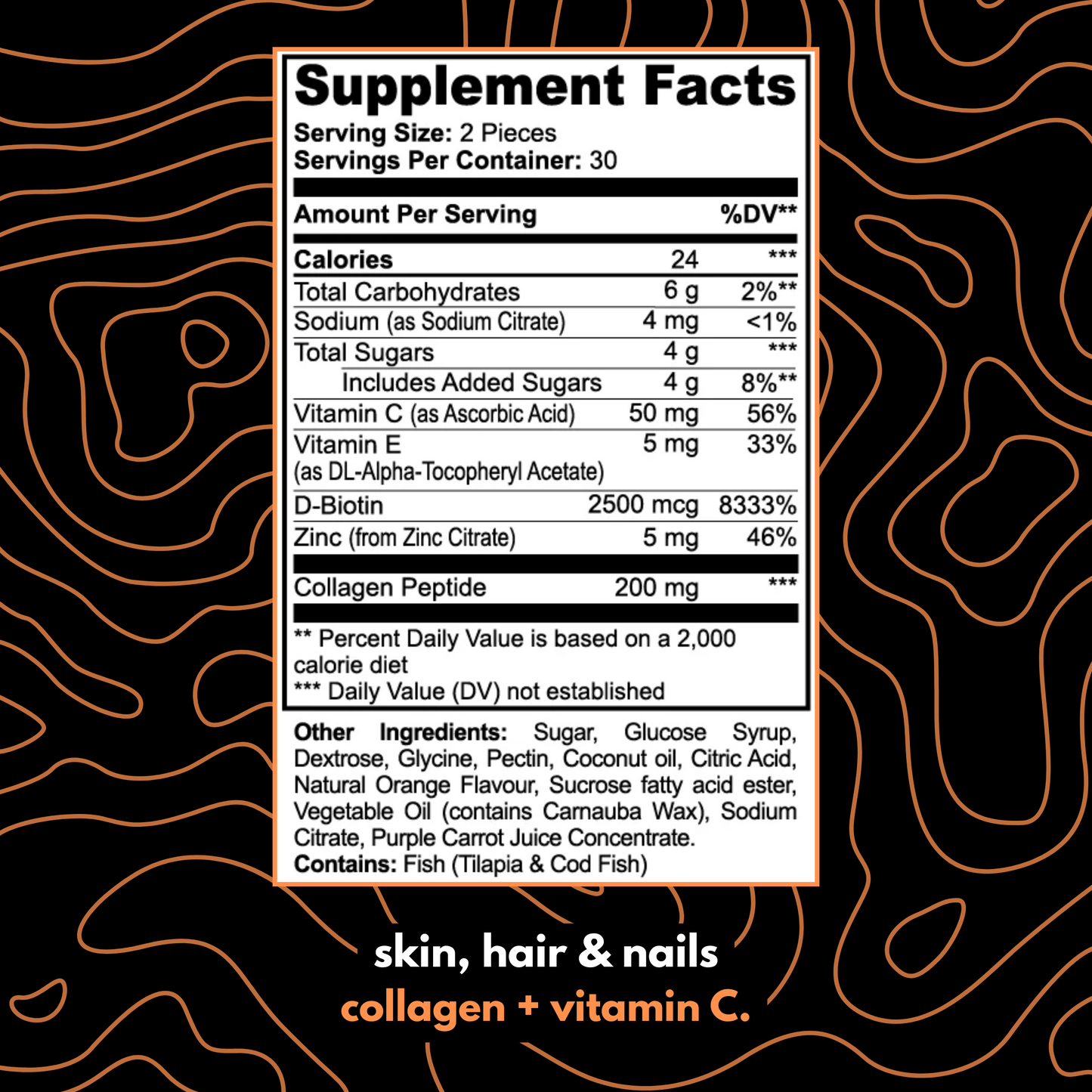 collagen natural orange gummies.