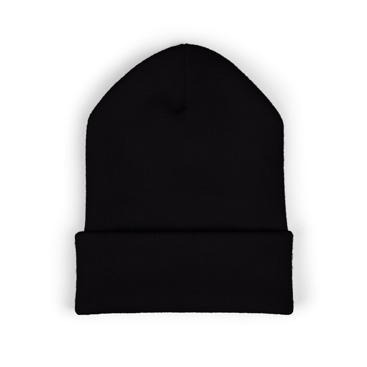 peak. classic cuffed beanie - black.
