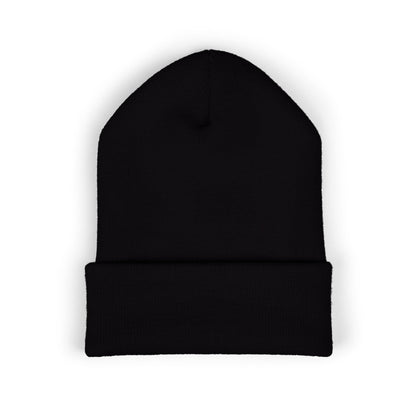 peak. classic cuffed beanie - black.