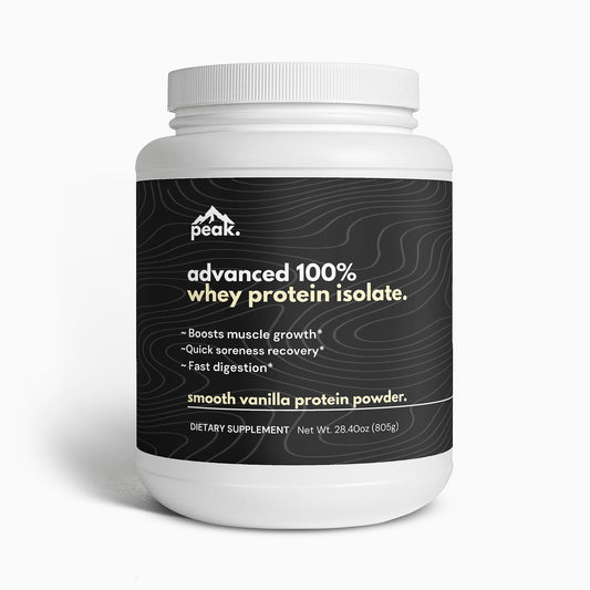 smooth vanilla advanced whey protein isolate.