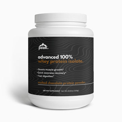 melted chocolate advanced whey protein isolate.