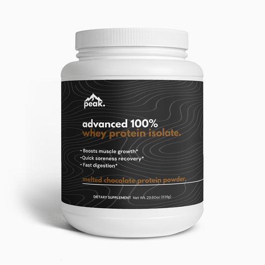 melted chocolate advanced whey protein isolate.