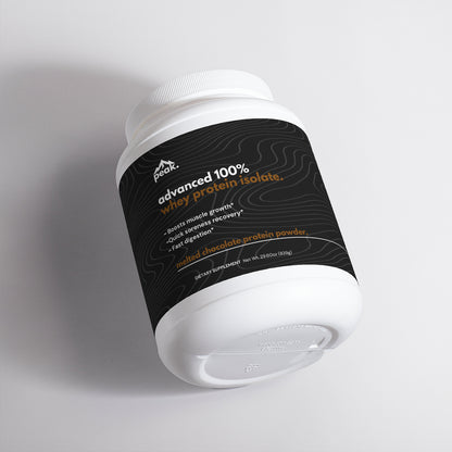 melted chocolate advanced whey protein isolate.