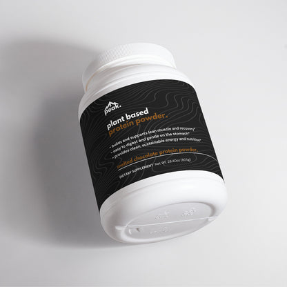 plant based melted chocolate protein powder.