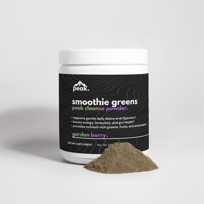 garden berry peak cleanse smoothie greens powder.