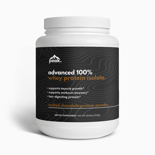 melted chocolate advanced whey protein isolate.