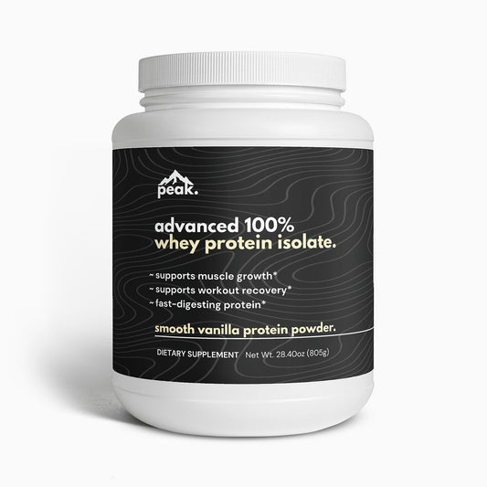 smooth vanilla advanced whey protein isolate.