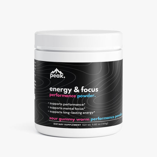 energy & focus powder - sour gummy worm.