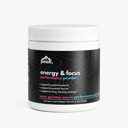 energy & focus powder - sour gummy worm.