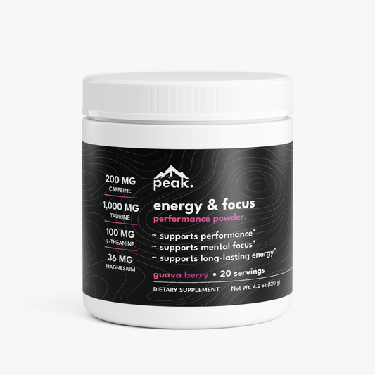energy & focus powder - guava berry.