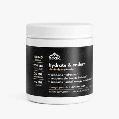 hydrate & endure powder - peach mango.