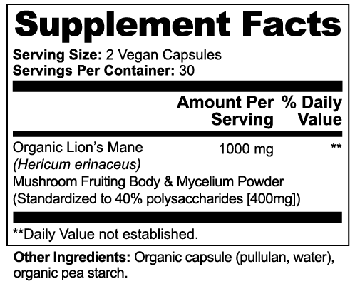 lion's mane mushroom 1000mg capsules.