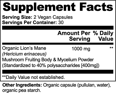 lion's mane mushroom 1000mg capsules.