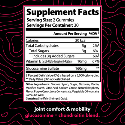 joint support wild raspberry gummies.