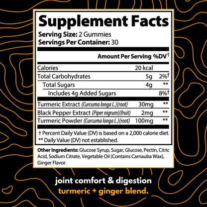 turmeric & ginger gummies.